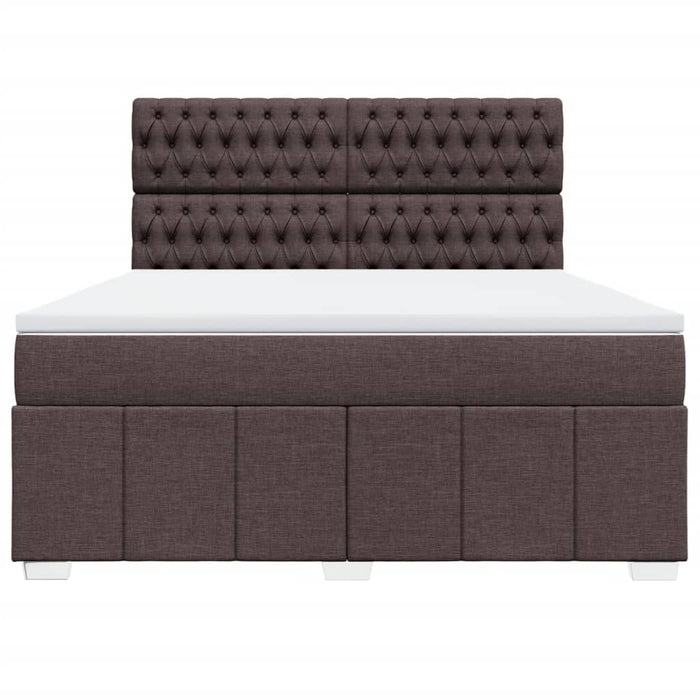 Pat continental cu saltea maro închis 180x200cm material textil - WALTI WALTI