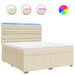 Pat continental cu saltea, crem, 180x200 cm, textil - WALTI WALTI