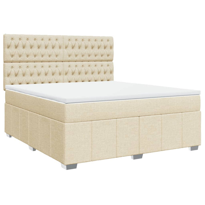 Pat continental cu saltea, crem, 180x200 cm, textil - WALTI WALTI