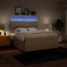 Pat continental cu saltea, crem, 180x200 cm, textil - WALTI WALTI