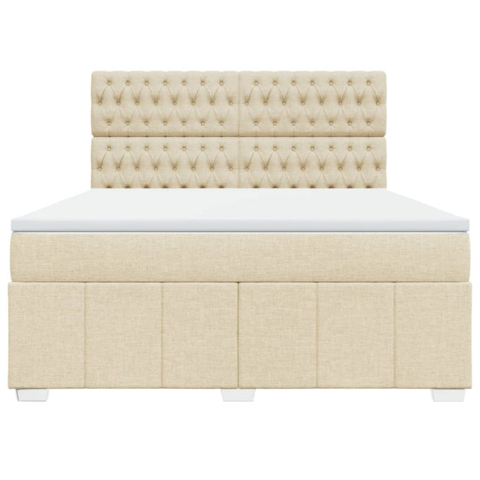 Pat continental cu saltea, crem, 180x200 cm, textil - WALTI WALTI