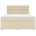 Pat continental cu saltea, crem, 180x200 cm, textil - WALTI WALTI