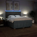 Pat box spring cu saltea, gri închis, 180x200 cm, textil - WALTI WALTI