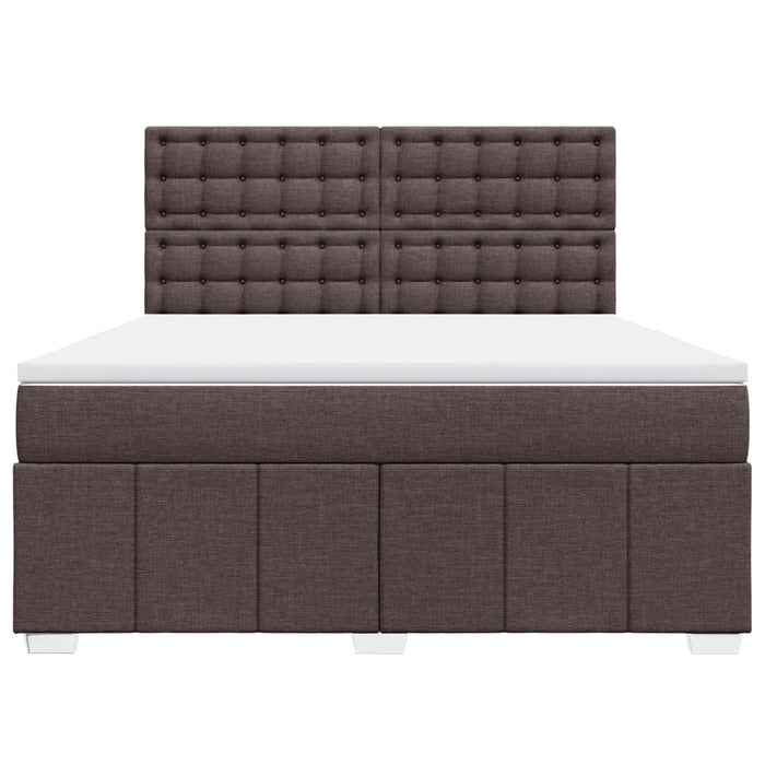 Pat continental cu saltea maro închis 180x200cm material textil - WALTI WALTI
