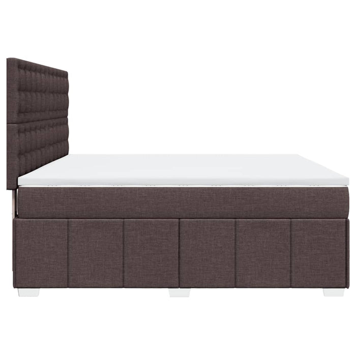 Pat continental cu saltea maro închis 180x200cm material textil - WALTI WALTI