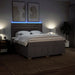 Pat continental cu saltea, gri taupe, 180x200 cm, textil - WALTI WALTI