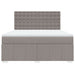 Pat continental cu saltea, gri taupe, 180x200 cm, textil - WALTI WALTI
