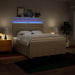 Pat continental cu saltea, crem, 180x200 cm, textil - WALTI WALTI