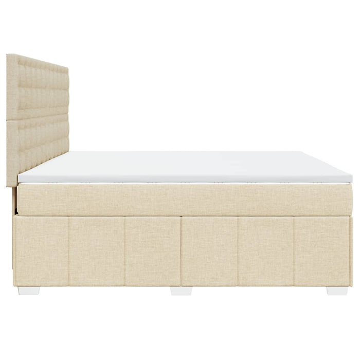 Pat continental cu saltea, crem, 180x200 cm, textil - WALTI WALTI