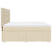 Pat continental cu saltea, crem, 180x200 cm, textil - WALTI WALTI
