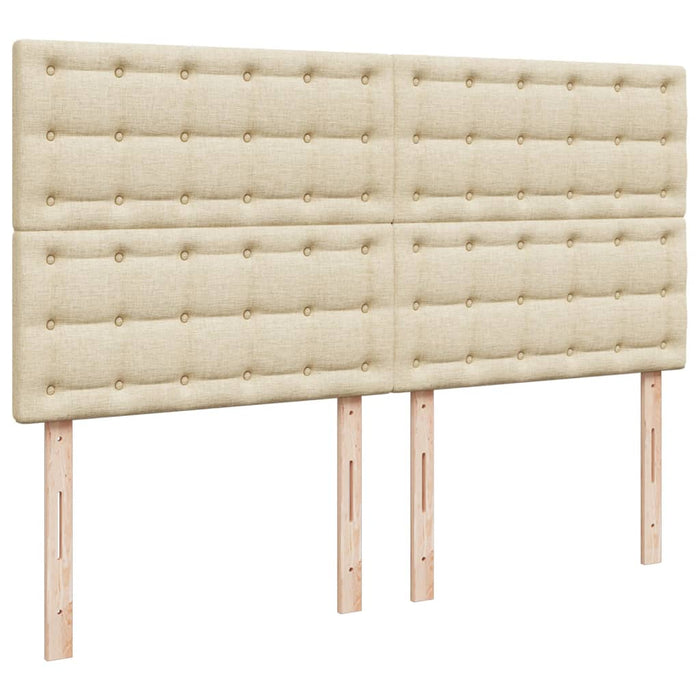 Pat continental cu saltea, crem, 180x200 cm, textil - WALTI WALTI