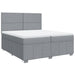 Pat box spring cu saltea, gri deschis, 200x200 cm, textil - WALTI WALTI