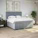 Pat box spring cu saltea, gri deschis, 200x200 cm, textil - WALTI WALTI