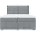 Pat box spring cu saltea, gri deschis, 200x200 cm, textil - WALTI WALTI