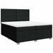 Pat box spring cu saltea, negru, 200x200 cm, textil - WALTI WALTI