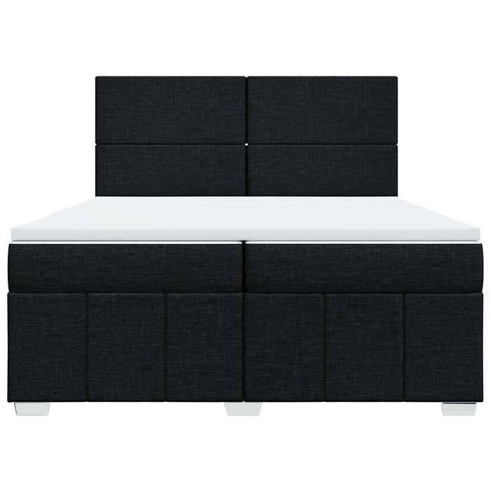 Pat box spring cu saltea, negru, 200x200 cm, textil - WALTI WALTI