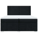 Pat box spring cu saltea, negru, 200x200 cm, textil - WALTI WALTI
