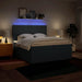 Pat box spring cu saltea, albastru, 200x200 cm, textil - WALTI WALTI