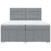 Pat box spring cu saltea, gri deschis, 200x200 cm, textil - WALTI WALTI