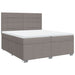Pat box spring cu saltea, gri taupe, 200x200 cm, textil - WALTI WALTI