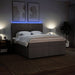 Pat box spring cu saltea, gri taupe, 200x200 cm, textil - WALTI WALTI