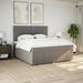 Pat box spring cu saltea, gri taupe, 200x200 cm, textil - WALTI WALTI