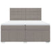 Pat box spring cu saltea, gri taupe, 200x200 cm, textil - WALTI WALTI