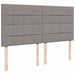 Pat box spring cu saltea, gri taupe, 200x200 cm, textil - WALTI WALTI