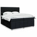 Pat box spring cu saltea, negru, 200x200 cm, textil - WALTI WALTI