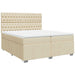 Pat box spring cu saltea, crem, 200x200 cm, textil - WALTI WALTI