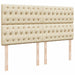Pat box spring cu saltea, crem, 200x200 cm, textil - WALTI WALTI