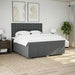 Pat box spring cu saltea, gri închis, 200x200 cm, textil - WALTI WALTI