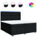 Pat box spring cu saltea, negru, 200x200 cm, textil - WALTI WALTI