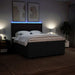 Pat box spring cu saltea, negru, 200x200 cm, textil - WALTI WALTI
