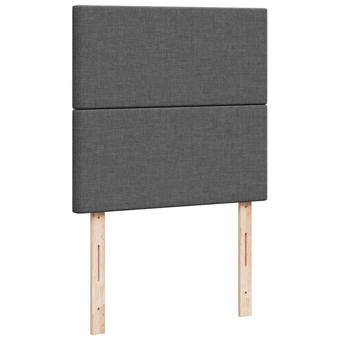 Pat box spring cu saltea, gri închis, 80x200 cm, textil - WALTI WALTI