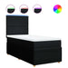 Pat box spring cu saltea, negru, 80x200 cm, textil - WALTI WALTI
