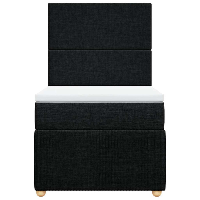 Pat box spring cu saltea, negru, 80x200 cm, textil - WALTI WALTI