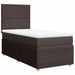 Pat box spring cu saltea, maro închis, 80x200 cm, textil - WALTI WALTI