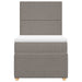 Pat box spring cu saltea, gri taupe, 80x200 cm, textil - WALTI WALTI