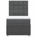 Pat box spring cu saltea, gri închis, 80x200 cm, textil - WALTI WALTI