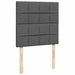 Pat box spring cu saltea, gri închis, 80x200 cm, textil - WALTI WALTI