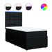 Pat box spring cu saltea, negru, 80x200 cm, textil - WALTI WALTI