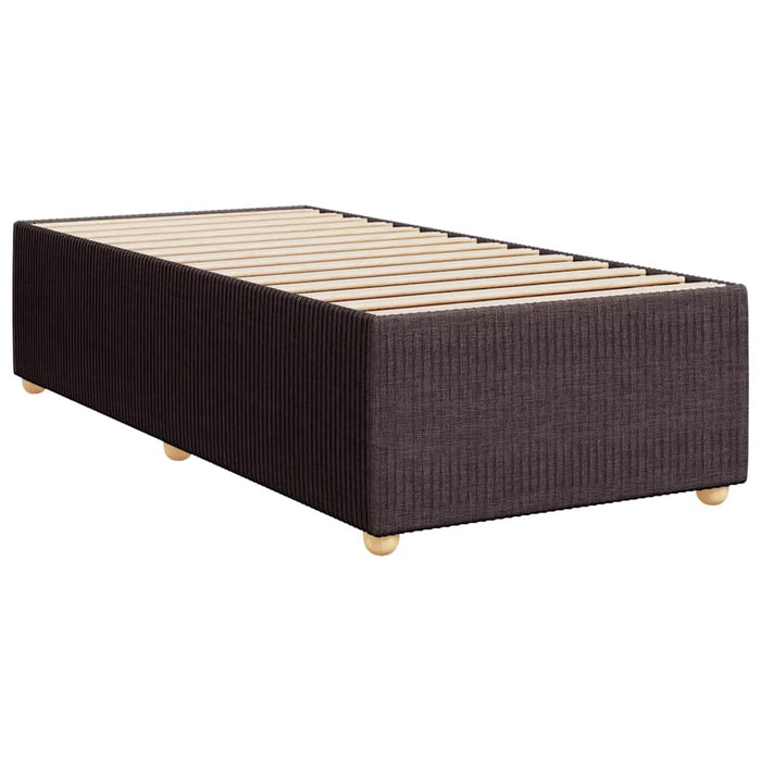 Pat box spring cu saltea, maro închis, 80x200 cm, textil WALTI
