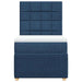 Pat box spring cu saltea, albastru, 80x200 cm, textil - WALTI WALTI
