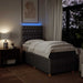 Pat box spring cu saltea, gri taupe, 80x200 cm, textil - WALTI WALTI