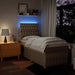 Pat box spring cu saltea, crem, 80x200 cm, textil - WALTI WALTI
