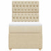 Pat box spring cu saltea, crem, 80x200 cm, textil - WALTI WALTI
