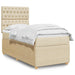 Pat box spring cu saltea, crem, 80x200 cm, textil - WALTI WALTI