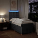 Pat box spring cu saltea, gri închis, 80x200 cm, textil - WALTI WALTI