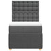 Pat box spring cu saltea, gri închis, 80x200 cm, textil - WALTI WALTI